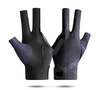 EKalgretrA Billiard Glove 1pair Open Finger Billiard Gloves Antiskid Polyester Snooker Billiards Adjustable Sticker Smooth Soft Reusable Amateur(Type5)