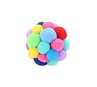 EKalgretrA Cat Toys for Indoor Cats Cat Toys Cat Plush Ball Toy Pet Elastic Bell Ball Self Playing Colorful(Random color 4.5cm)