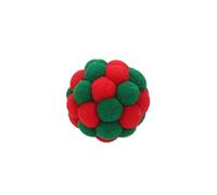 EKalgretrA Cat Toys for Indoor Cats Cat Toys Colorful Handmade Bell Ball Elastic Ball Interactive Chase Pet Supplies(RED COLOR)