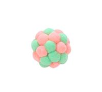 EKalgretrA Cat Toys for Indoor Cats Cat Toys Colorful Handmade Bell Ball Elastic Ball Interactive Chase Pet Supplies(Pink)
