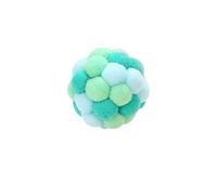 EKalgretrA Cat Toys for Indoor Cats Cat Toys Colorful Handmade Bell Ball Elastic Ball Interactive Chase Pet Supplies(Light green)