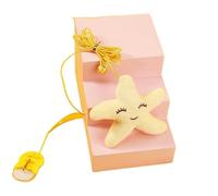 EKalgretrA Cat Toys for Indoor Cats Cat Toys Funny Stick Kitten Elastic Rope Dragonfly Shape Feather Bell Teasing Stick Hanging Swing Thousands(Starfish)