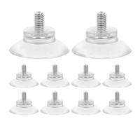 EKalgretrA Clear Suction Cup 10Pcs Suction Cups PVC Transparent Clear Pad Screw Nut M6 Holder for Glass Table Shower Wall Bathroom Door Car