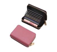 EKalgretrA Credit Card Holder Business Card Holder Wallet Women and Men Gray Bank/ID/Credit 20 Bits PU Leather Protects Case Coin Purse(11 Slots Deep Pink)