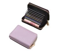 EKalgretrA Credit Card Holder Business Card Holder Wallet Women and Men Gray Bank/ID/Credit 20 Bits PU Leather Protects Case Coin Purse(11 Slots Purple)