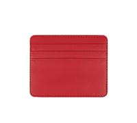 EKalgretrA Credit Card Holder Leather Mini Wallet Slim Bank Credit Card Holder Men's Business Small ID Case for Women Purse 4 Slots Cardholder(Red)