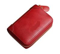 EKalgretrA Credit Card Holder Men id Credit Card Holder Wallet Leather Metal Aluminum Business Bank Case CreditCard Cardholder(Red)