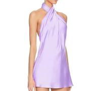 EKalgretrA Cross Back Sleeveless Solid Color Neck Hanging Dress Spring Summer Style Sexy Women's Casual Dresses Women's Criss Cross Halter Vest Tops(Purple,M)