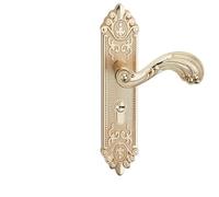 EKalgretrA Door Handles Gold Door Locks with Keys Handle White Security Entrance Lock Mute Anti-Theft Hardware(Gold_50MM)