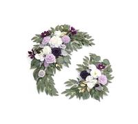 EKalgretrA Flower Arch Artificial Wedding Arch Flowers Kit Silk Flower For Rose Blue Garlands Welcome Sign Decor(TypeK)