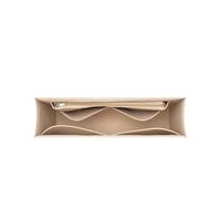 EKalgretrA Handbag Organiser Insert Purse Organizer Insert Bag Storage Felt Makeup Linner With Zipper Women's Handbag Cosmetic Tote Shaper(S beige side)