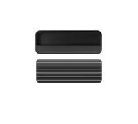EKalgretrA Recessed Sliding Handles Closet Door, Cabinet, Drawer Invisible Handle Slotting Embedded Grooving Hidden Push Pull Shift Door(Dumb Black 140mm)
