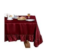 EKalgretrA Ruffle Tablecloth Ruffle Tablecloth Satin Silky Table Decoration Rectangle Farmhouse Cover Vintage Tables Skirt for Kitchen Dining(Color 3,Diameter 150cm)