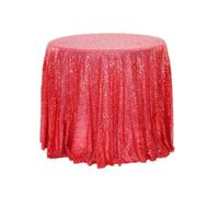 EKalgretrA Sequin Tablecloth Sequined Round Table Cloth Banquet Decorative Solid Cover Dust-Proof Full Furniture Protector(Color 3,Round 150cm)