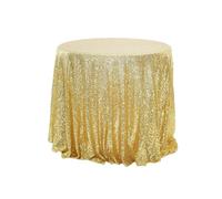 EKalgretrA Sequin Tablecloth Sequined Round Table Cloth Banquet Decorative Solid Cover Dust-Proof Full Furniture Protector(Color 2,Round 120cm)