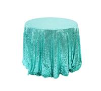 EKalgretrA Sequin Tablecloth Sequined Round Table Cloth Banquet Decorative Solid Cover Dust-Proof Full Furniture Protector(Color 7,Round 150cm)