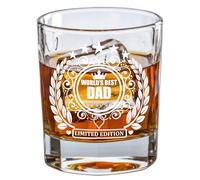 EKAM Father’s Day 11oz Engraved Whiskey Glass Gift - Limited Edition & Happy Father’s Day Designs - Old Fashioned Rocks Glass for Dad, Grandpa, Husband - Gift for Father Day for Dad (Design 02)