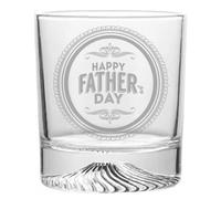 EKAM Father’s Day 11oz Engraved Whiskey Glass Gift - Limited Edition & Happy Father’s Day Designs - Old Fashioned Rocks Glass for Dad, Grandpa, Husband - Gift for Father Day for Dad (Design 01)