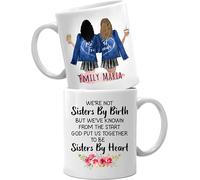 EKAM Personalised Besties Mug - Personalised Tea Mug - Coffee Cup - Customizable with Name and Quote - Friendship Gift for Women, BFF Birthday Present for Her, Gift for her Tea Coffee Mug - 11oz