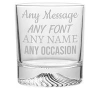 EKAM Personalised Engraved Whiskey Glass, Customised with Any Message or Text for Any Occassion, Fun Gift for Birthdays - Gifts for Dad, Gifts for Him, Boyfriend, Husband, Birthday, 10oz Glass