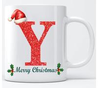 EKAM Personalised Mug Alphabet Letter Y - Initial Mug with Letters - 11oz Ceramic Coffee/Tea Cup Gift for Christmas, Birthday, Secret Santa, Mother’s Day or Father’s Day Gift (Black - Y)