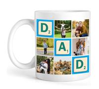 EKAM Personalised Mug for Fathers Day Present Custom Photo Mug Gift for Dad Perfect Dad Gift Daddy Birthday Presents 11oz Ceramic Coffee Cup