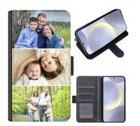 EKAM Personalised Phone Case For Samsung Galaxy A57, A37, A17, A16, A26, A36, A56, A34, A12, A14, A54 4G/5G, Custom Photo/Image Collage Layout Design on PU Leather Wallet Magnetic Flip Cover