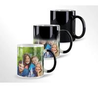 EKAM Personalised Photo Mug Coffee Tea Mug Color Changing Black Heat Activated 11oz Customised Gift Tea Coffee Mug Color Changing Text Hidden Message Home Office Coffee Mug