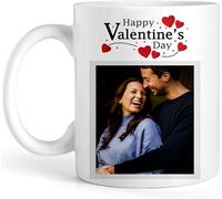 EKAM Personalised Tea Mug, Customised with Any Text and Picture Lovely Tea/Coffee Mug Special Valentine Gift for for Wife & Husband, Him or Her Gift for Girlfriend, Boyfriend (11oz Mug)