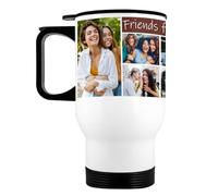 EKAM Personalised Travel Mug for Friends,- 14oz Stainless Steel Insulated Travel Tea/Coffee Mug -Best Friend Custom Travel Mug with Add Up to 6 Photos with Personalised Message - Birthday Gifts