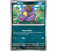 Ekans 100/162 Common Pokemon Card (SV Temporal Forces) + 1x TitanCards® Toploader