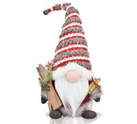 EKARSEN Gnome Gonk Doll for Christmas Decoration, Handcraft Cute Scandinavian Plush Tomte Dwarf Toy, Sweet Gift for Kids Christmas New Year （Red, EKS23A3ST