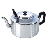 Ekas 8 PINT 4.5 LITER TEA POT TRADITIONAL METAL CLASSIC CATERING SILVER BLACK HANDLE