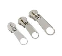 EKCOS 10/20Pcs 3# 5# 8# Zipper Sliders for Nylon Resin Metal Zips Silver Zippers Slider Pull Luggage Tape Zip Puller Lock Head Kitting (Color : Silver, Size : SLIDERFORMETALZIPS_NO8-10PCS)