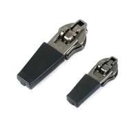 EKCOS 10/20Pcs 3# 5# Anti-Loading Waterproof Zipper Slider Head Reverse Installation for Invisible Nylon Zips Bag Accessories (Color : Black, Size : 20PCS_NO5)