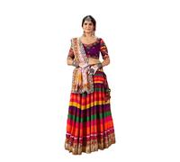 EKDAM AESTHETIC Cotton Silk Multi navratri chaniya choli collection traditional garba outfit Danidya HIT, 2, S