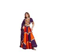 EKDAM AESTHETIC Cotton Silk Multi navratri chaniya choli collection traditional garba outfit Danidya HIT, 3, Medium