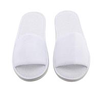 EKdirect 10 Pairs Disposable Slippers Spa Towelling Open Toe Guest Shoes