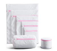 EKdirect Large Drawstring Washing Net Bags 7 Pack, Durable Coarse Mesh Laundry Bag