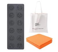 EKE Foldable PU+TPE Yoga Mat 5mm Thickness, Standard Size, Foldable, Lightweight and Portable, Ideal for Yoga, Pilates, Fitness, Sports, Training (Zodiac)