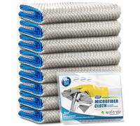 Ekedalen 8X Microfiber Cleaning Cloth, Glass Window Mirror Cloth for Streak Free Lint Free Magic Shiny Polishing Buffing, Dish Cloth for Washing Drying Home Kitchen Car Bathroom, Fishscale Tea Towel