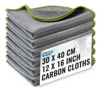 Ekedalen Carbon Microfiber Cleaning Cloth, Glass Window Mirror Cloth for Streak Free Lint Free Magic Shiny Polishing Buffing, Dish Cloth for Washing Drying Kitchen Home Bathroom Car, Tea Towel 400 GSM