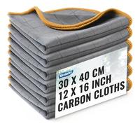 Ekedalen Carbon Microfiber Cleaning Cloth, Glass Window Mirror Cloth for Streak Free Lint Free Magic Shiny Polishing Buffing, Dish Cloth for Drying Washing Home Kitchen Car Bathroom, Tea Towel 400 GSM