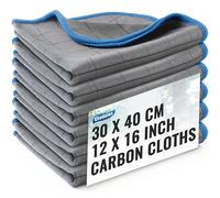 Ekedalen Carbon Microfiber Cleaning Cloth, Glass Window Mirror Cloth for Streak Free Lint Free Magic Shiny Polishing Buffing, Dish Cloth for Washing Drying Home Kitchen Bathroom Car, Tea Towel 400 GSM