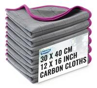 Ekedalen Carbon Microfiber Cleaning Cloth, Glass Window Mirror Cloth for Streak Free Lint Free Magic Shiny Polishing Buffing, Dish Cloth for Washing Drying Kitchen Home Car Bathroom, Tea Towel 400 GSM