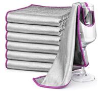 Ekedalen Microfiber Cleaning Cloth, Glass Window Mirror Cloth for Streak Free Lint Free Magic Shiny Polishing Buffing, Dish Cloth for Washing Drying Home Kitchen Car Bathroom, Double Sided Tea Towel