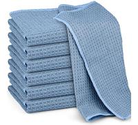 Ekedalen Microfibre Cleaning Cloth, Glass Window Mirror Cloth for Streak Free Lint Free Magic Shiny Polishing Buffing, Dish Cloth for Washing Drying Home Kitchen Bathroom Car, Waffle Barista Tea Towel