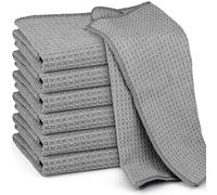 Ekedalen Microfibre Cleaning Cloth, Glass Window Mirror Cloth for Streak Free Lint Free Magic Shiny Polishing Buffing, Dish Cloth for Washing Drying Home Kitchen Car Bathroom, Waffle Barista Tea Towel