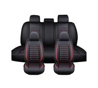 EKEGUY Car Seat Covers Full Set, Leather Car Seat Covers For Kia Picanto 2017-2024 2025 2026, Universal Waterproof Custom Automotive Seat Covers Protector(Red)