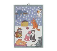 Ekelund Linneväveri Cats fun kitchen towel 35x50 cm